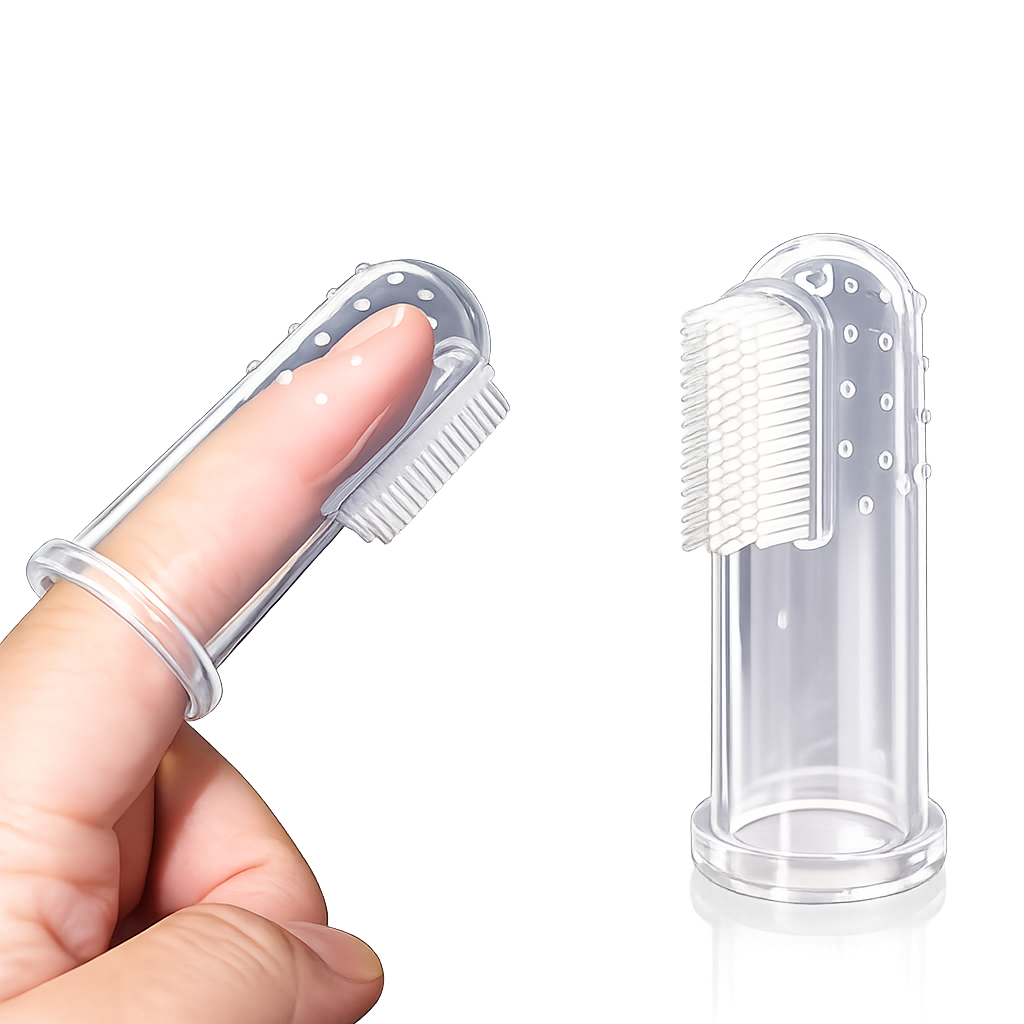 Brosse à Dents Doigt en Silicone pour Chien et Chat — Haleine Fraîche & Dents Saines