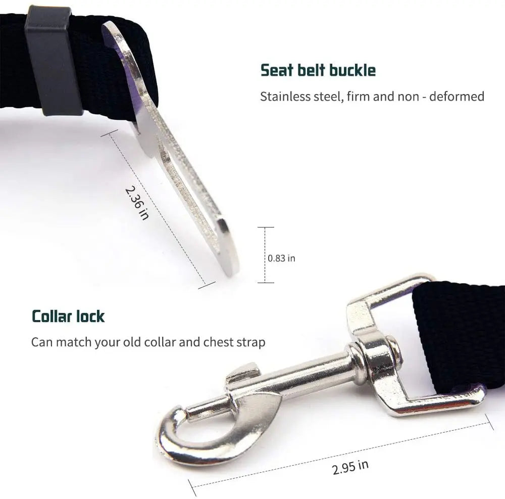 Ceinture de Sécurité Voiture pour Chien et Chat — Ajustable & Résistante