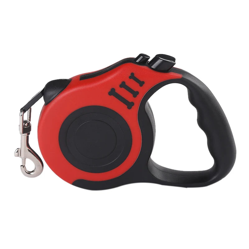 Laisse Rétractable pour Chien et Chat — 3 m ou 5 m, Nylon Résistant