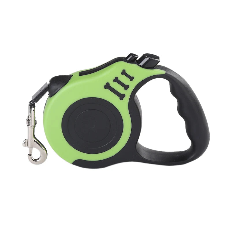 Laisse Rétractable pour Chien et Chat — 3 m ou 5 m, Nylon Résistant