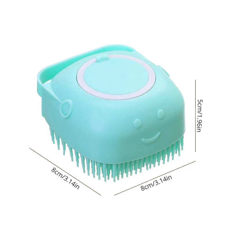 Brosse de Bain en Silicone pour Chien et Chat — Massage & Shampooing