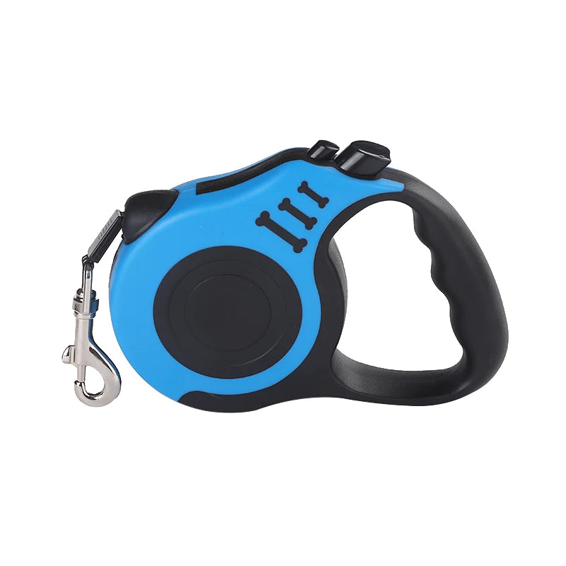 Laisse Rétractable pour Chien et Chat — 3 m ou 5 m, Nylon Résistant