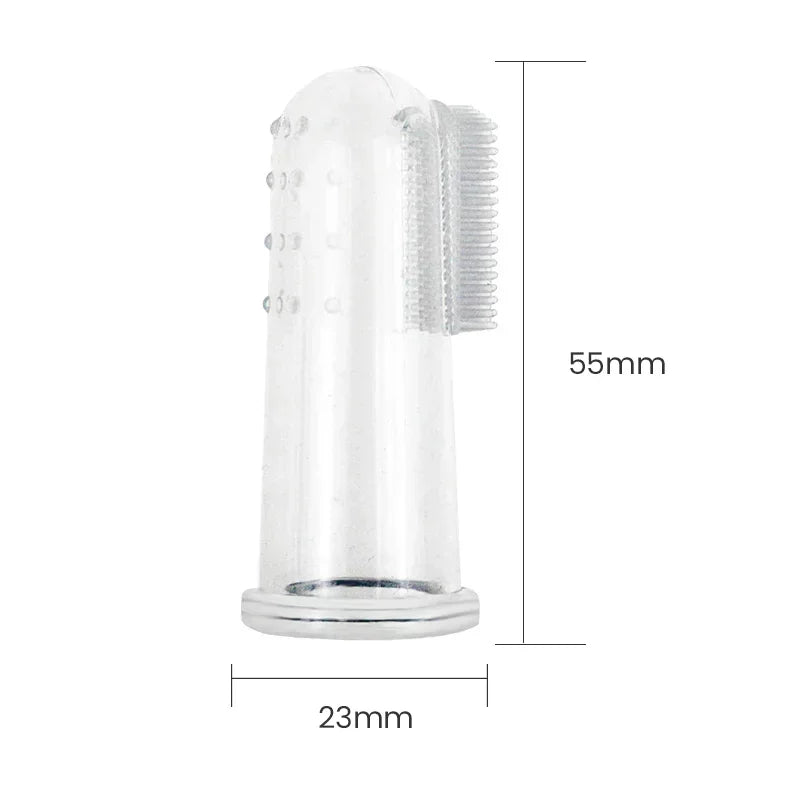 Brosse à Dents Doigt en Silicone pour Chien et Chat — Haleine Fraîche & Dents Saines