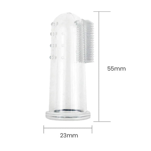 Brosse à Dents Doigt en Silicone pour Chien et Chat — Haleine Fraîche & Dents Saines