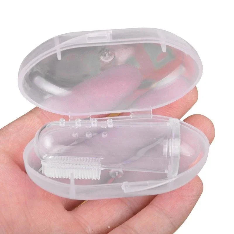 Brosse à Dents Doigt en Silicone pour Chien et Chat — Haleine Fraîche & Dents Saines